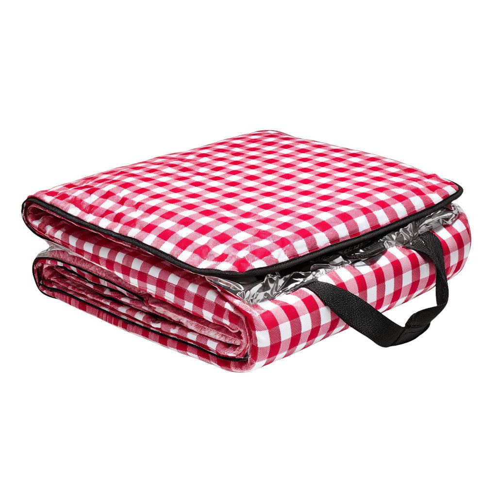 Artenzo Classic Red Gingham Picnic Blanket (Waterproof)