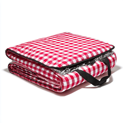 Artenzo Classic Red Gingham Picnic Blanket (Waterproof)